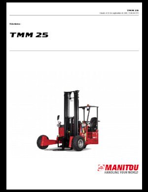 Závěsné dieselové vysokozdvižné vozíky Manitou TMM 25