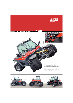 Komunální multifunkční naftová vozidla Aebi TT 140