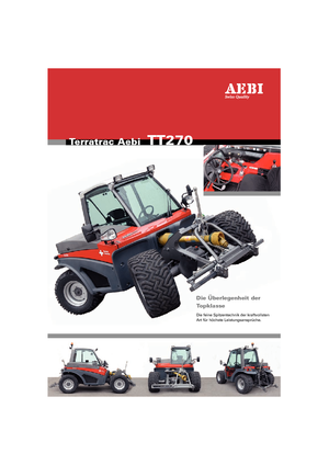 Komunální multifunkční naftová vozidla Aebi TT 270