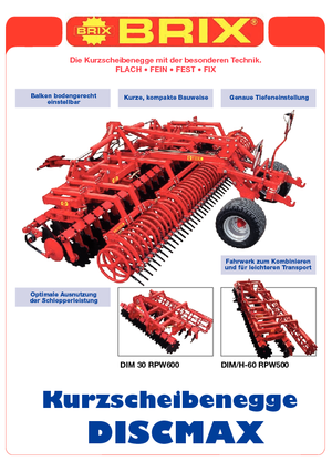 Diskové podmítače Brix Discmax 40 RR Ø 600 & ZS