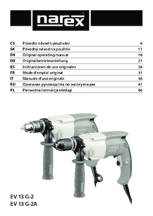 Vrtačky a Vrtací šroubováky Narex EV 13 G-2