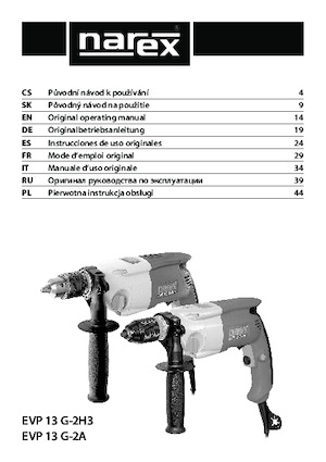 Vrtačky a Vrtací šroubováky Narex EVP 13 G-2A