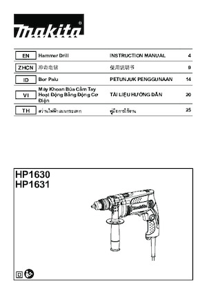 Vrtačky a Vrtací šroubováky Makita HP1630