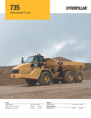 Kloubové dampry Caterpillar 735B