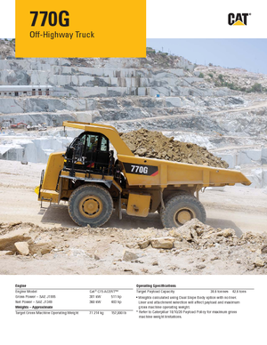 Pevné dampry Caterpillar 770G