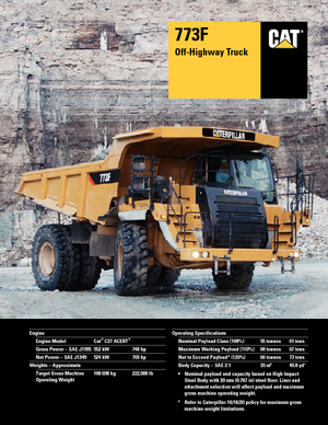 Pevné dampry Caterpillar 773F