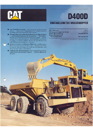 Kloubové dampry Caterpillar D 400 D