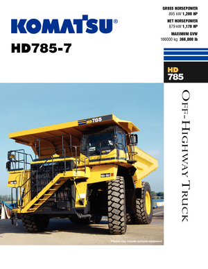 Pevné dampry Komatsu HD785-7