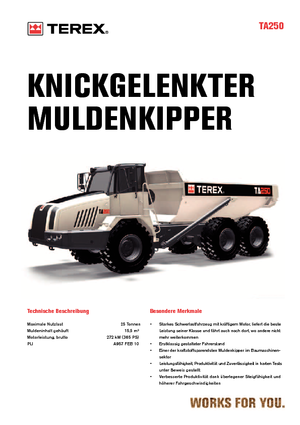 Kloubové dampry Terex TA 250