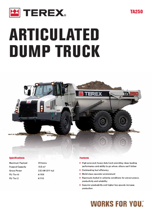 Kloubové dampry Terex TA 250