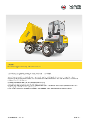 Kolové dumpery Neuson 10001