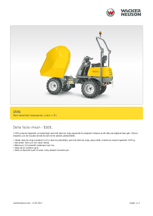 Kolové dumpery Neuson 1501