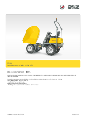 Kolové dumpery Neuson 1501