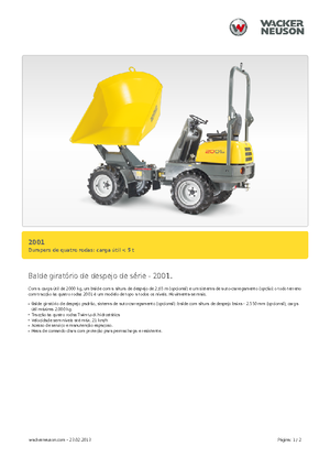 Kolové dumpery Neuson 2001