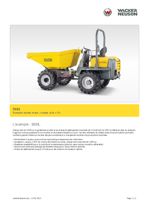 Kolové dumpery Neuson 5001