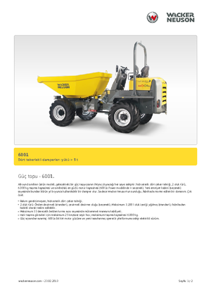 Kolové dumpery Neuson 6001