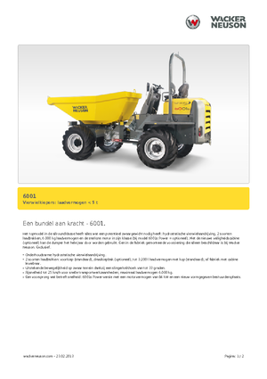 Kolové dumpery Neuson 6001
