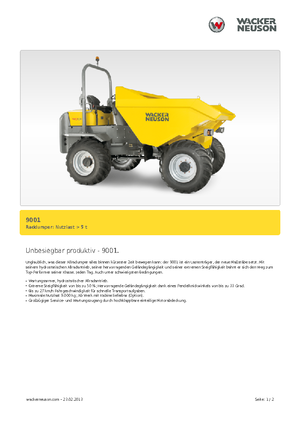 Kolové dumpery Neuson 9001