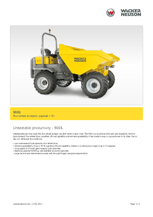 Kolové dumpery Neuson 9001