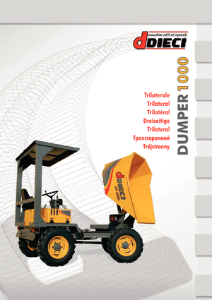 Kolové dumpery Dieci DP 1000 Trilateral