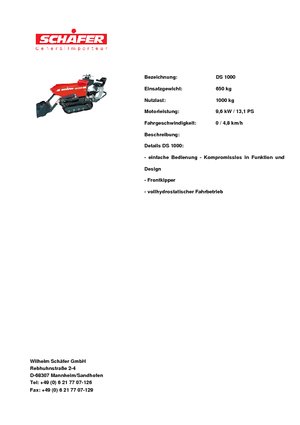 Pásové dumpery SCHÄFER DS 1000