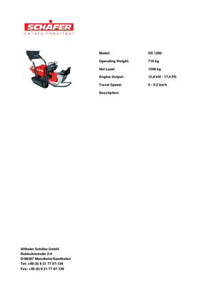 Pásové dumpery SCHÄFER DS 1200
