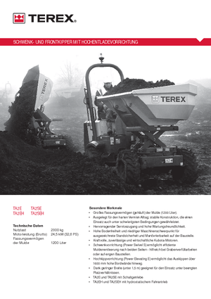 Kolové dumpery Terex TA 2 SE