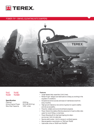 Kolové dumpery Terex TA 2 SE