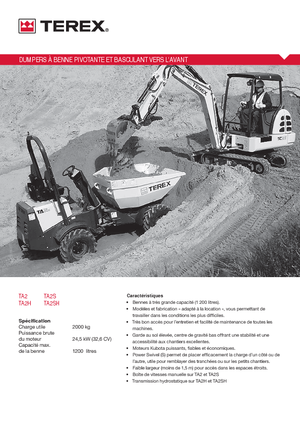 Kolové dumpery Terex TA2SH