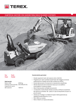 Kolové dumpery Terex TA2SH