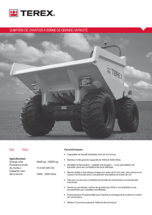 Kolové dumpery Terex TA 9