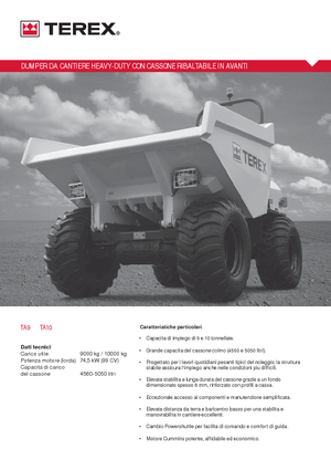 Kolové dumpery Terex TA 9
