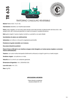 Pásové traktory Camisa TR 635