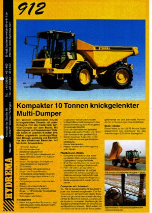 Kloubové dampry Hydrema 912 Multitip