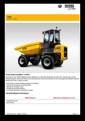 Kolové dumpery Wacker Neuson DW90