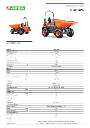 Kolové dumpery Ausa D 601APG 