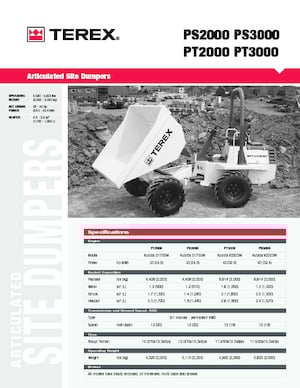 Kolové dumpery Terex PS 3000