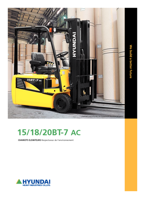 Čelní vysokozdvižné elektrické vozíky Hyundai 18 BT 7 ac