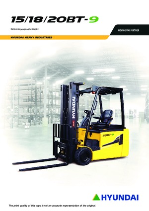 Čelní vysokozdvižné elektrické vozíky Hyundai 20 BT 9 ac