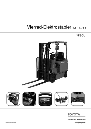 Čelní vysokozdvižné elektrické vozíky Toyota 7 FBCU 18