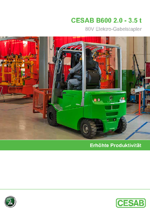 Čelní vysokozdvižné elektrické vozíky Cesab B 625 L