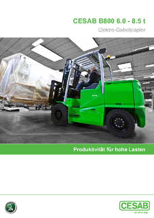 Čelní vysokozdvižné elektrické vozíky Cesab B 860