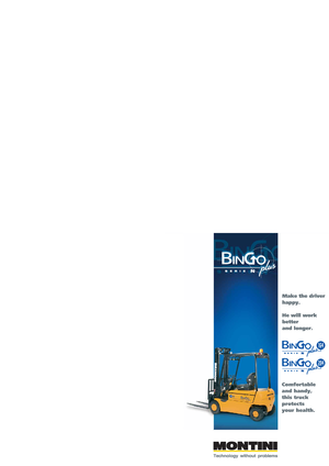 Čelní vysokozdvižné elektrické vozíky Montini Bingo 204 GA CSM