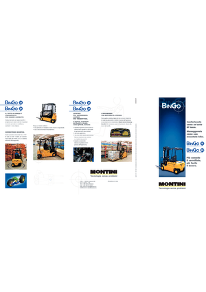 Čelní vysokozdvižné elektrické vozíky Montini Bingo plus N 204