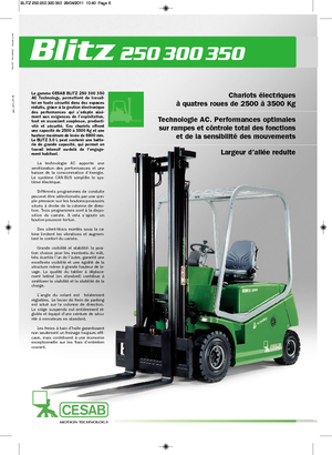 Čelní vysokozdvižné elektrické vozíky Cesab Blitz 300 L AC