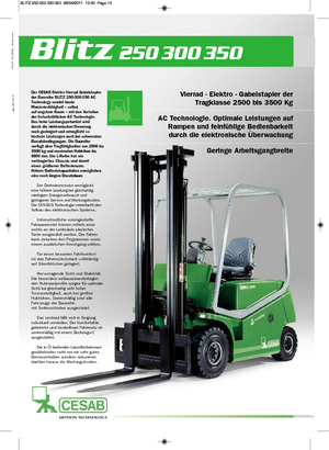 Čelní vysokozdvižné elektrické vozíky Cesab Blitz 300 L AC