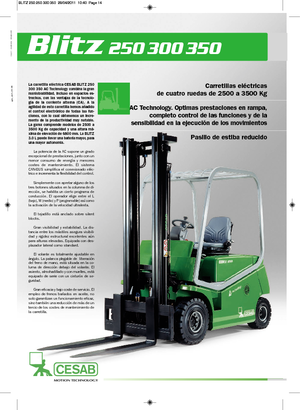 Čelní vysokozdvižné elektrické vozíky Cesab Blitz 300 L AC