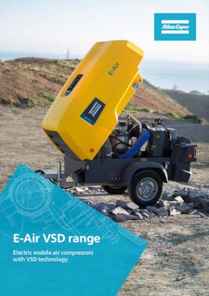 Přenosné vzduchové kompresory - dieslové, elektrické a benzínové Atlas Copco E-Air H450 VSD