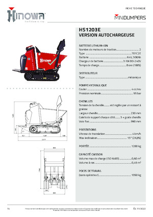 Elektrické pásové dumpery Hinowa HS1203E