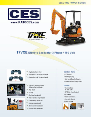 Elektrická pásová rypadla Kato 17VXE